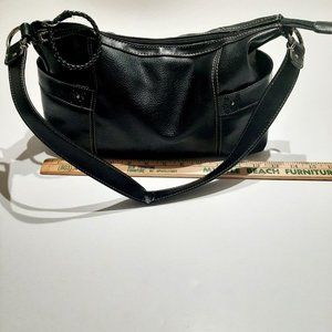 Relic Women's Faux Leather Black Top Handle Shoulder Handbag Size Medium